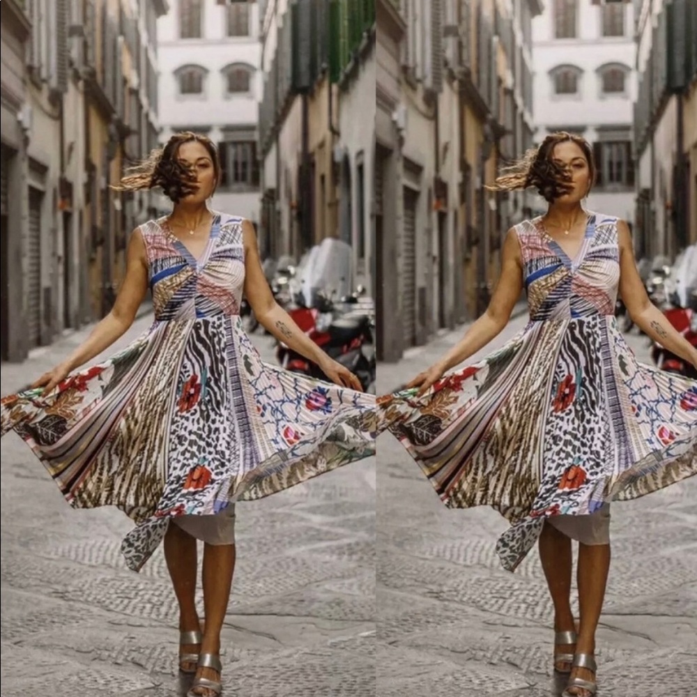 Anthropologie Geisha Designs Jacinta Pleated Dress